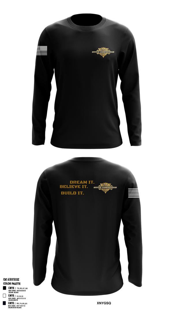 Long Sleeve Performance Shirt, Sutton ConstructionSutton Construction, , Teamtime, Team time, sublimation, custom sports apparel, team uniforms, spirit wear, spiritwear, sports uniforms, custom shirts, team store, custom team store, fundraiser sports, apparel fundraiser