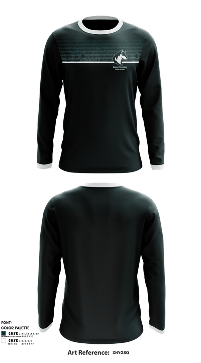 Hope Christian Middle School Cross Country 42296367 Long Sleeve Performance Shirt - 1