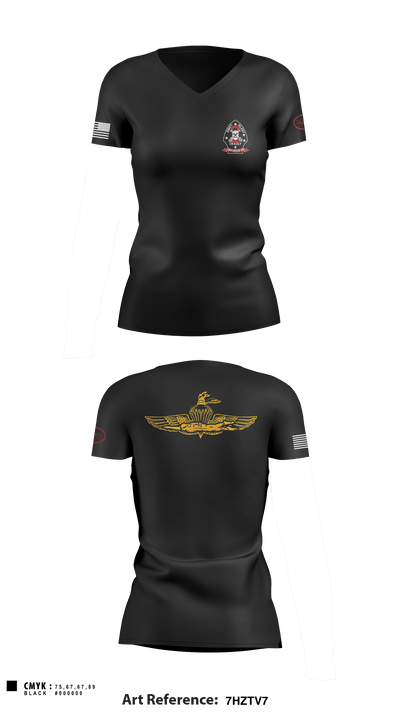 2d Recon Bn 14867704 Women's Short Sleeve V-neck Shirt - 3