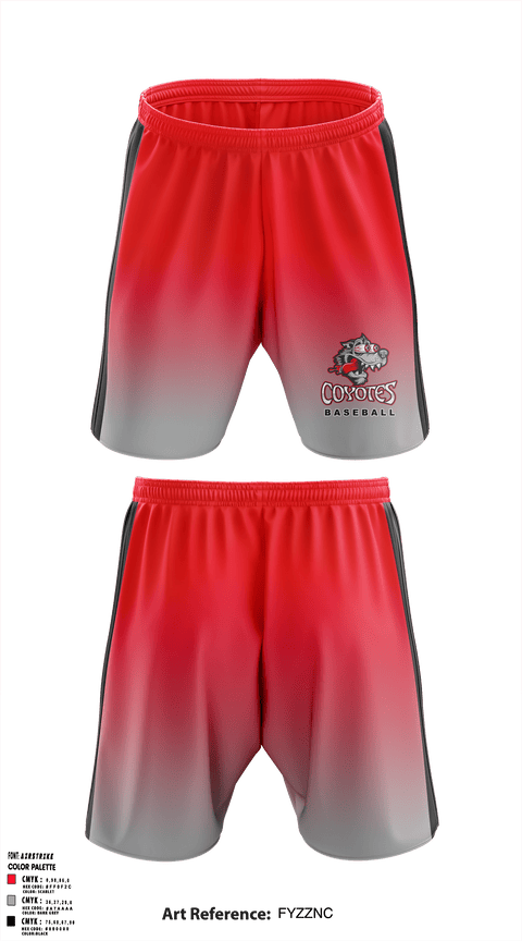 Athletic Shorts With Pockets, Coyotes, Baseball, Teamtime, Team time, sublimation, custom sports apparel, team uniforms, spirit wear, spiritwear, sports uniforms, custom shirts, team store, custom team store, fundraiser sports, apparel fundraiser