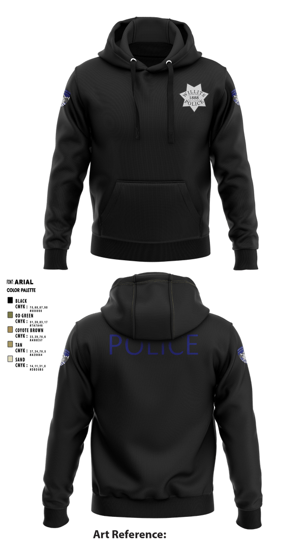 Hoodie, Willits Little Lake JRTF, Police, Teamtime, Team time, sublimation, custom sports apparel, team uniforms, spirit wear, spiritwear, sports uniforms, custom shirts, team store, custom team store, fundraiser sports, apparel fundraiser