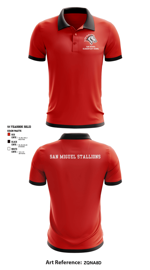 Short Sleeve Performance Polo, San Miguel Elementary School, , Teamtime, Team time, sublimation, custom sports apparel, team uniforms, spirit wear, spiritwear, sports uniforms, custom shirts, team store, custom team store, fundraiser sports, apparel fundraiser