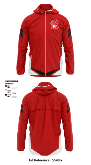 Windbreaker, Wadsworth High School Gymnastics, Spirit Store, Teamtime, Team time, sublimation, custom sports apparel, team uniforms, spirit wear, spiritwear, sports uniforms, custom shirts, team store, custom team store, fundraiser sports, apparel fundraiser