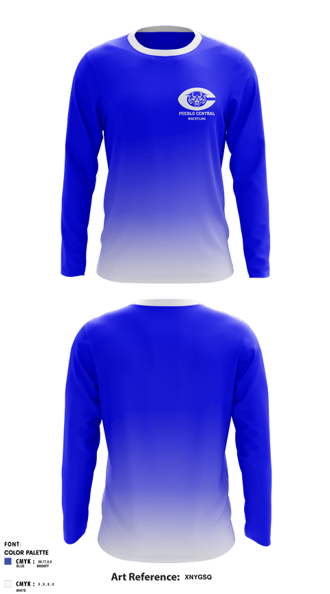 Long Sleeve Rash Guard Shirt, Pueblo Central High School Wrestling, Wrestling, Teamtime, Team time, sublimation, custom sports apparel, team uniforms, spirit wear, spiritwear, sports uniforms, custom shirts, team store, custom team store, fundraiser sports, apparel fundraiser