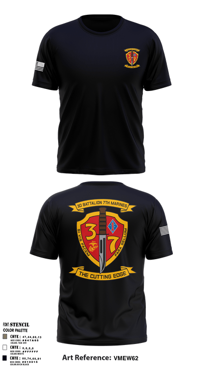 3rd Battalion 7th Marines 15959701 Short Sleeve Performance Shirt - 3
