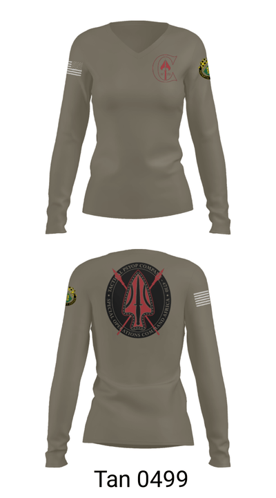 Chaos 7th 54905968 Women's Long Sleeve V-neck Shirt - 41