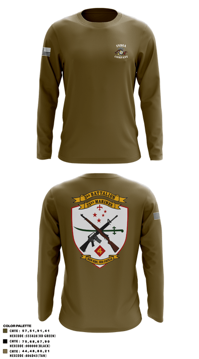 India Co 3/23 14123595 Long Sleeve Performance Shirt - 3