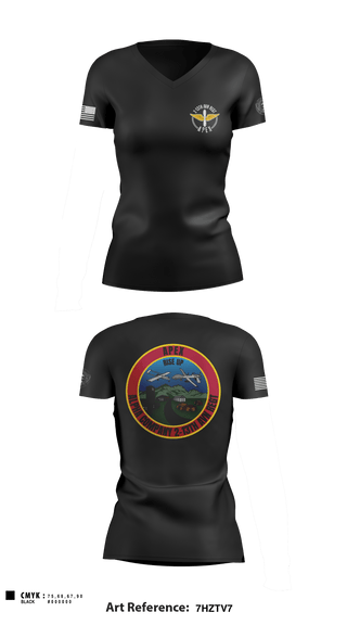 Women's Short Sleeve Vneck Shirt, A Co, 2-13th AVN REGT, , Teamtime, Team time, sublimation, custom sports apparel, team uniforms, spirit wear, spiritwear, sports uniforms, custom shirts, team store, custom team store, fundraiser sports, apparel fundraiser