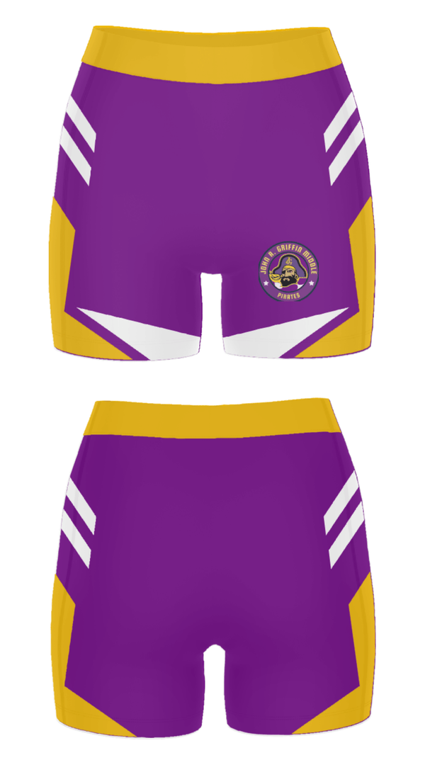Women's Compression Shorts, John Griffin Middle School Basketball, Men's Basketball, Teamtime, Team time, sublimation, custom sports apparel, team uniforms, spirit wear, spiritwear, sports uniforms, custom shirts, team store, custom team store, fundraiser sports, apparel fundraiser