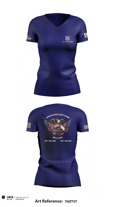 BM A 2309 76639839 Women's Short Sleeve V-neck Shirt - 1
