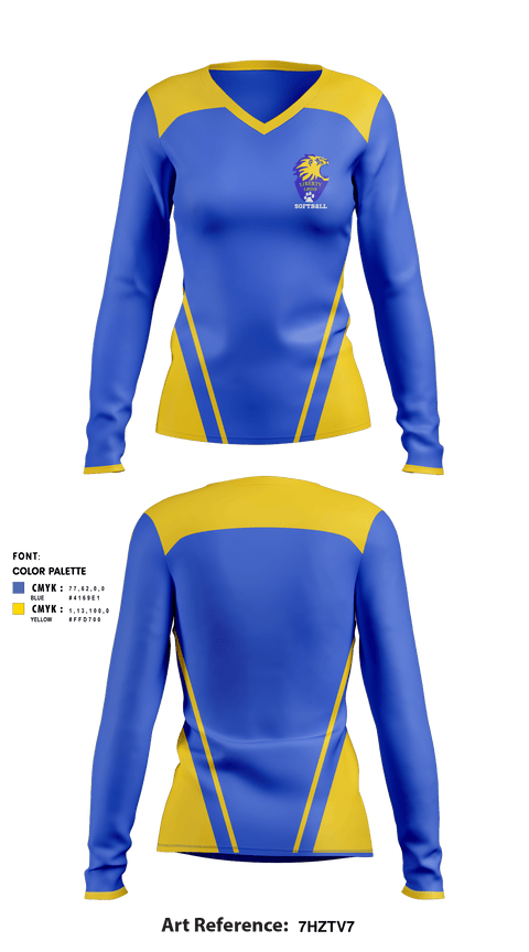 Women's Long Sleeve Vneck Shirt, Liberty High School Softball, Softball, Teamtime, Team time, sublimation, custom sports apparel, team uniforms, spirit wear, spiritwear, sports uniforms, custom shirts, team store, custom team store, fundraiser sports, apparel fundraiser