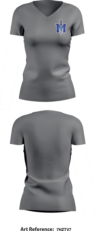 Women's Short Sleeve Vneck Shirt, iMater Knights, Track & Field, Teamtime, Team time, sublimation, custom sports apparel, team uniforms, spirit wear, spiritwear, sports uniforms, custom shirts, team store, custom team store, fundraiser sports, apparel fundraiser
