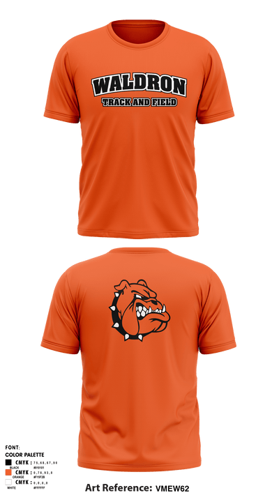 Waldron High School Track 38428946 Short Sleeve Performance Shirt - 2
