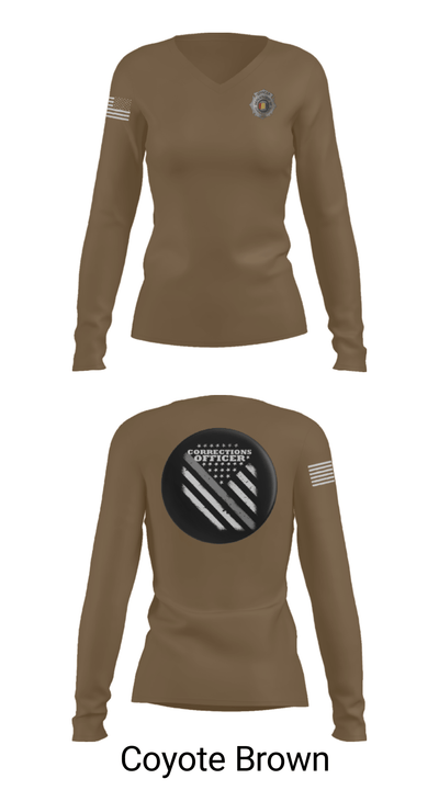 Corrections 26294132 Women's Long Sleeve V-neck Shirt - 38