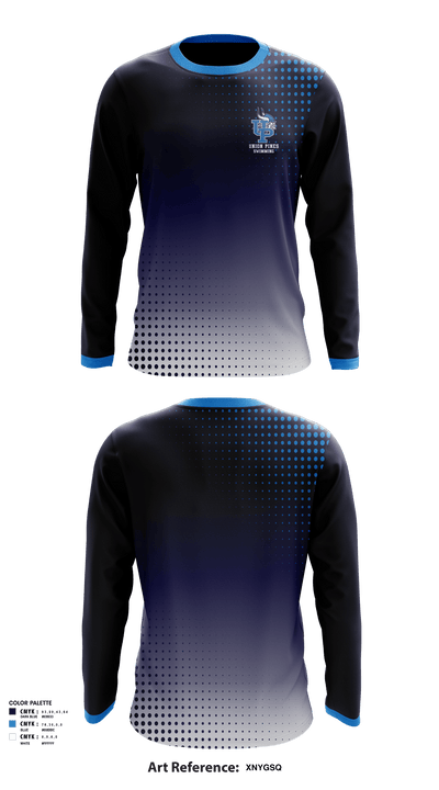 Union Pines High School Swimming 75924085 Long Sleeve Performance Shirt - 1