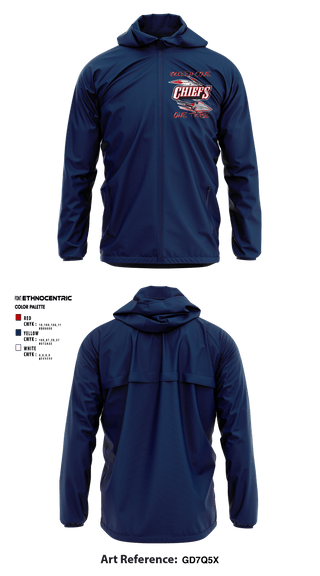 Windbreaker, Copperas Chiefs, Football, Teamtime, Team time, sublimation, custom sports apparel, team uniforms, spirit wear, spiritwear, sports uniforms, custom shirts, team store, custom team store, fundraiser sports, apparel fundraiser