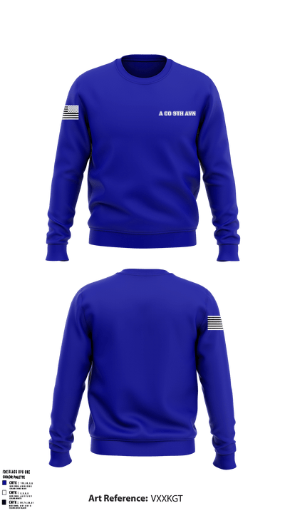 A co 9th avn 19440581 Crew Neck Sweatshirt - 1