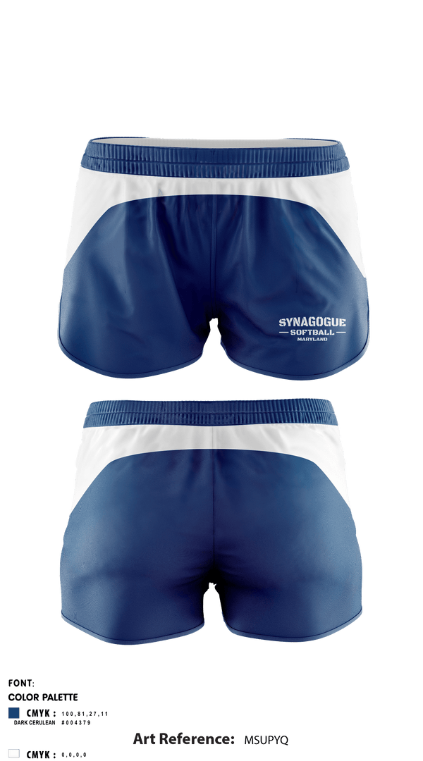 Women's Shorts, Synagogue Softball Maryland, Softball, Teamtime, Team time, sublimation, custom sports apparel, team uniforms, spirit wear, spiritwear, sports uniforms, custom shirts, team store, custom team store, fundraiser sports, apparel fundraiser