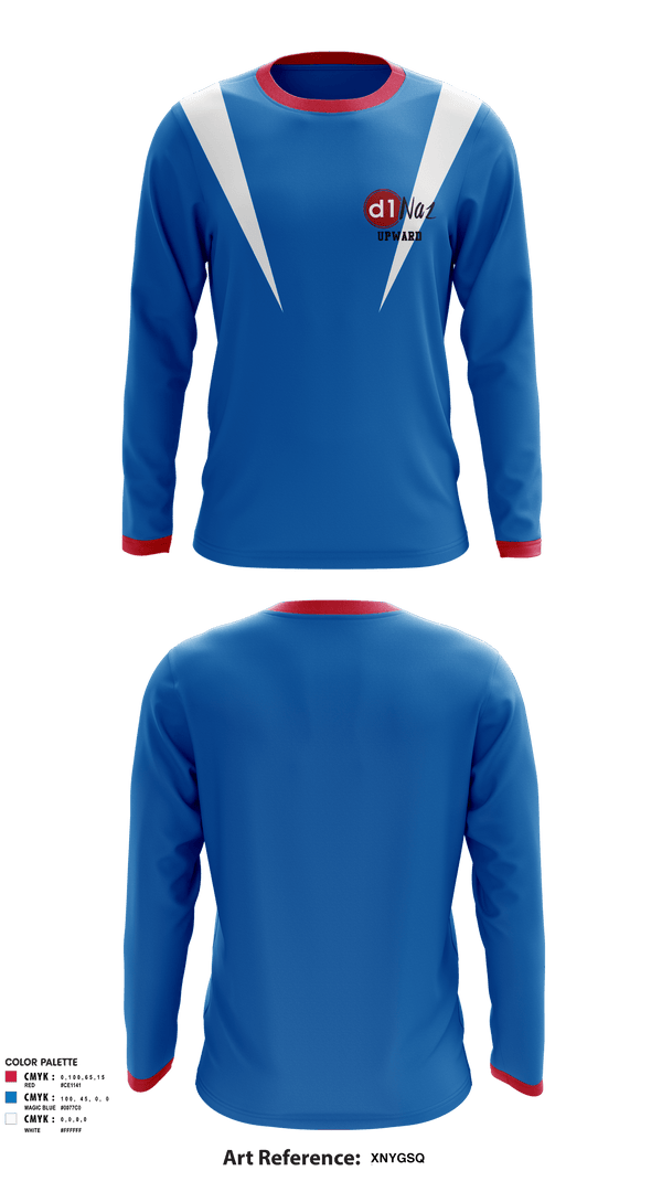 Long Sleeve Performance Shirt, D1Naz Upward Basketball And Cheerleading, Men's Basketball, Teamtime, Team time, sublimation, custom sports apparel, team uniforms, spirit wear, spiritwear, sports uniforms, custom shirts, team store, custom team store, fundraiser sports, apparel fundraiser