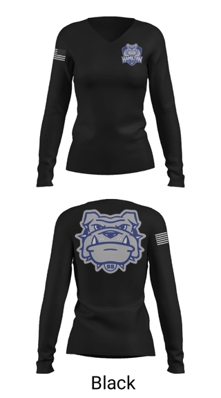 Women's Long Sleeve Vneck Shirt, Hamilton High School Soccer, Men's Soccer, Teamtime, Team time, sublimation, custom sports apparel, team uniforms, spirit wear, spiritwear, sports uniforms, custom shirts, team store, custom team store, fundraiser sports, apparel fundraiser