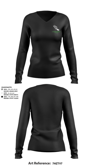 Women's Long Sleeve Vneck Shirt, Concord High School Track, Cross Country, Teamtime, Team time, sublimation, custom sports apparel, team uniforms, spirit wear, spiritwear, sports uniforms, custom shirts, team store, custom team store, fundraiser sports, apparel fundraiser