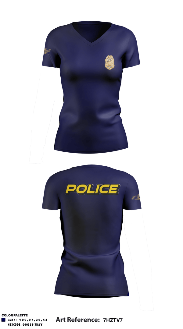 Women's Short Sleeve Vneck Shirt, , Police, Teamtime, Team time, sublimation, custom sports apparel, team uniforms, spirit wear, spiritwear, sports uniforms, custom shirts, team store, custom team store, fundraiser sports, apparel fundraiser