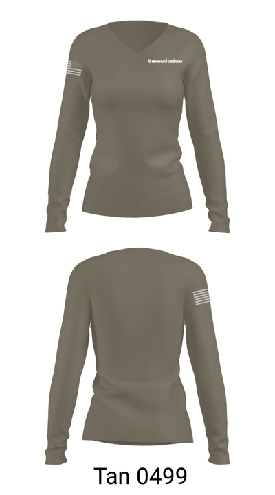 Communications 90043966 Women's Long Sleeve V-neck Shirt - 41