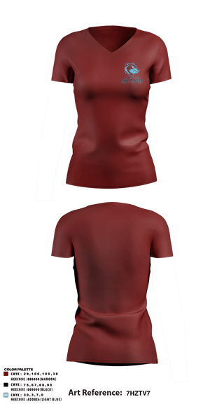 Women's Short Sleeve Vneck Shirt, Baldwin High School, Spirit Store, Teamtime, Team time, sublimation, custom sports apparel, team uniforms, spirit wear, spiritwear, sports uniforms, custom shirts, team store, custom team store, fundraiser sports, apparel fundraiser