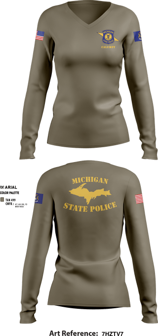 Women's Long Sleeve Vneck Shirt, , Police, Teamtime, Team time, sublimation, custom sports apparel, team uniforms, spirit wear, spiritwear, sports uniforms, custom shirts, team store, custom team store, fundraiser sports, apparel fundraiser