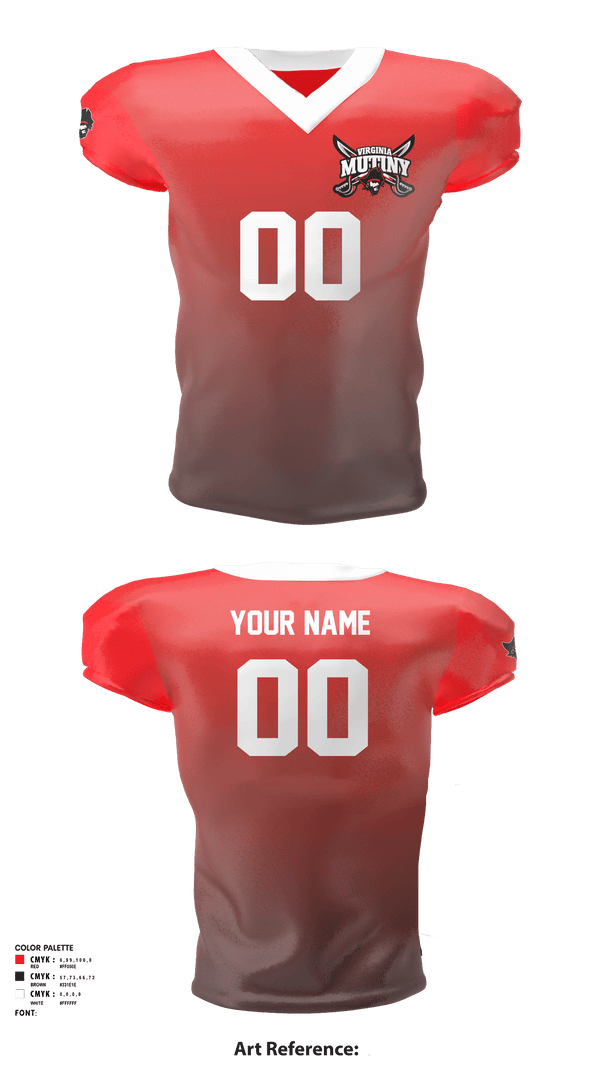 Football Jersey, Virginia Mutiny, Football, Teamtime, Team time, sublimation, custom sports apparel, team uniforms, spirit wear, spiritwear, sports uniforms, custom shirts, team store, custom team store, fundraiser sports, apparel fundraiser