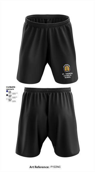 Athletic Shorts With Pockets, St. Theresa Catholic School, Spirit Store, Teamtime, Team time, sublimation, custom sports apparel, team uniforms, spirit wear, spiritwear, sports uniforms, custom shirts, team store, custom team store, fundraiser sports, apparel fundraiser