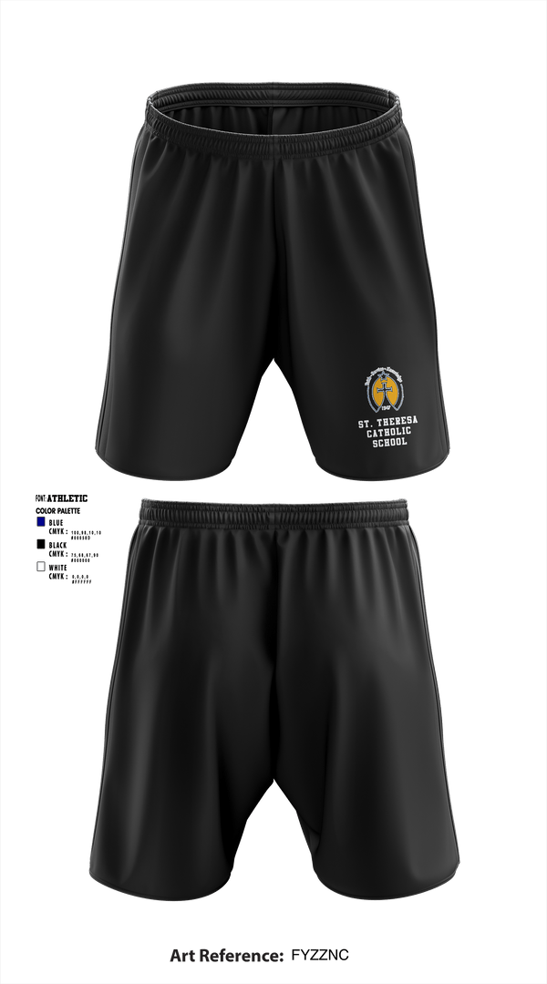 Athletic Shorts With Pockets, St. Theresa Catholic School, Spirit Store, Teamtime, Team time, sublimation, custom sports apparel, team uniforms, spirit wear, spiritwear, sports uniforms, custom shirts, team store, custom team store, fundraiser sports, apparel fundraiser
