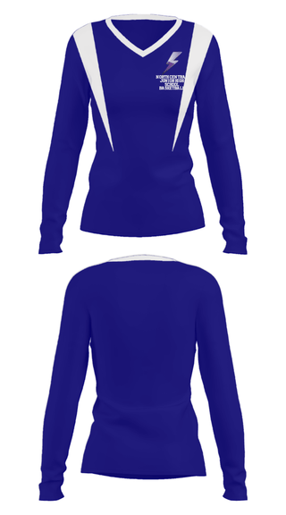 Women's Long Sleeve Vneck Shirt, North Central Junior High School Basketball, Men's Basketball, Teamtime, Team time, sublimation, custom sports apparel, team uniforms, spirit wear, spiritwear, sports uniforms, custom shirts, team store, custom team store, fundraiser sports, apparel fundraiser