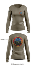 A Co, 2-13th AVN REGT 95713396 Women's Long Sleeve V-neck Shirt - 2