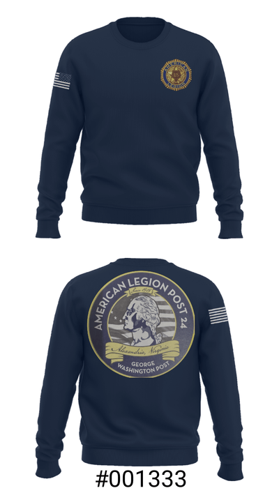 American Legion Post 24 66493218 Crew Neck Sweatshirt - 16
