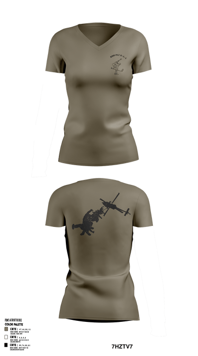 Platoon 2-1-1 26077523 Women's Short Sleeve V-neck Shirt - 54