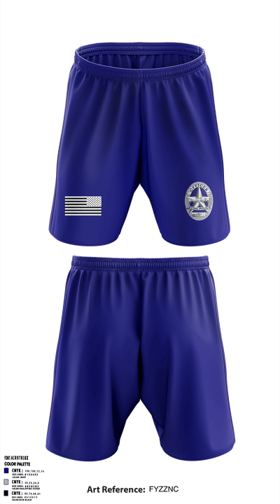 Irving Police K9 Unit 73761105 Athletic Shorts With Pockets - 1