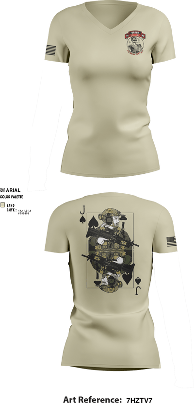 Blackjacks 79166270 Women's Short Sleeve V-neck Shirt - 5