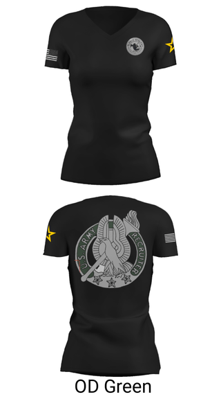 Women's Short Sleeve Vneck Shirt, , Army, Teamtime, Team time, sublimation, custom sports apparel, team uniforms, spirit wear, spiritwear, sports uniforms, custom shirts, team store, custom team store, fundraiser sports, apparel fundraiser