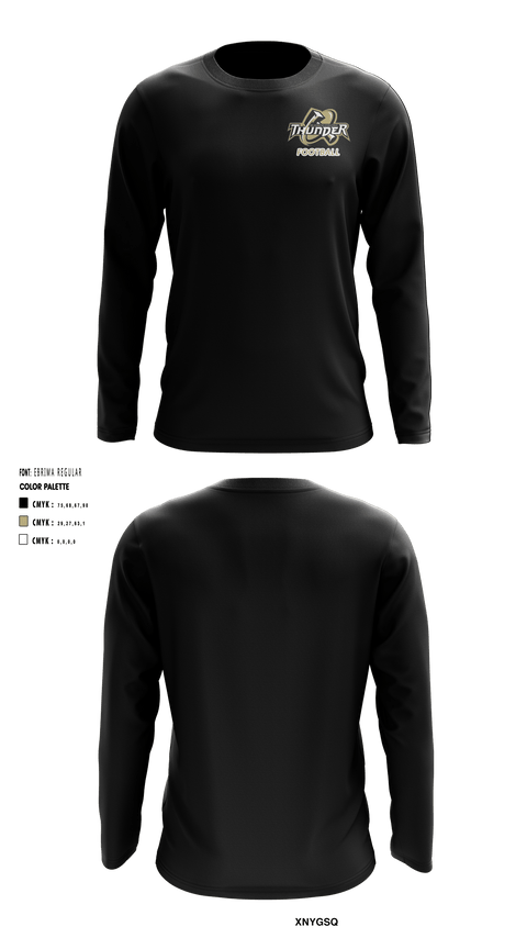 Long Sleeve Performance Shirt, Thunder Youth Football, Football, Teamtime, Team time, sublimation, custom sports apparel, team uniforms, spirit wear, spiritwear, sports uniforms, custom shirts, team store, custom team store, fundraiser sports, apparel fundraiser