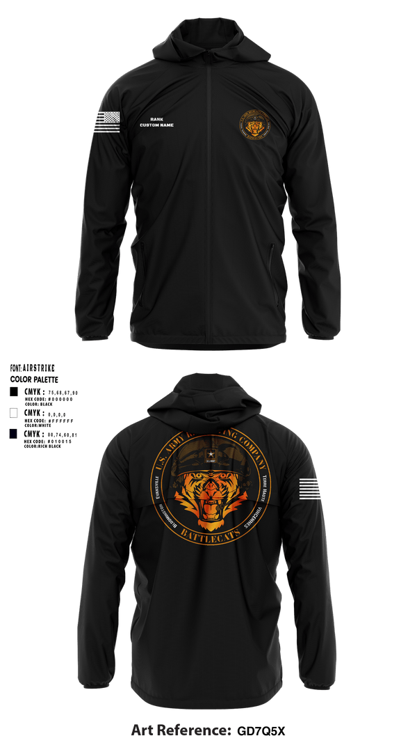 Windbreaker, Evansville Army Recruiting Company, , Teamtime, Team time, sublimation, custom sports apparel, team uniforms, spirit wear, spiritwear, sports uniforms, custom shirts, team store, custom team store, fundraiser sports, apparel fundraiser