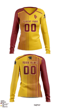 Forest Park Middle School Volleyball 74374631 Women's Long Sleeve V-neck Shirt - 3