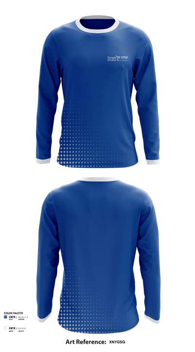 Temple Emanu-El Early Childhood Education Program 34410085 Long Sleeve Performance Shirt - 1