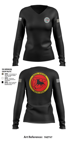 Women's Long Sleeve Vneck Shirt, , Navy, Teamtime, Team time, sublimation, custom sports apparel, team uniforms, spirit wear, spiritwear, sports uniforms, custom shirts, team store, custom team store, fundraiser sports, apparel fundraiser