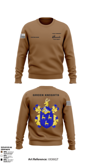 Crew Neck Sweatshirt, Hobkirk Green Knights, Army, Teamtime, Team time, sublimation, custom sports apparel, team uniforms, spirit wear, spiritwear, sports uniforms, custom shirts, team store, custom team store, fundraiser sports, apparel fundraiser