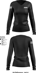 ewr 68947361 Women's Long Sleeve V-neck Shirt - 1