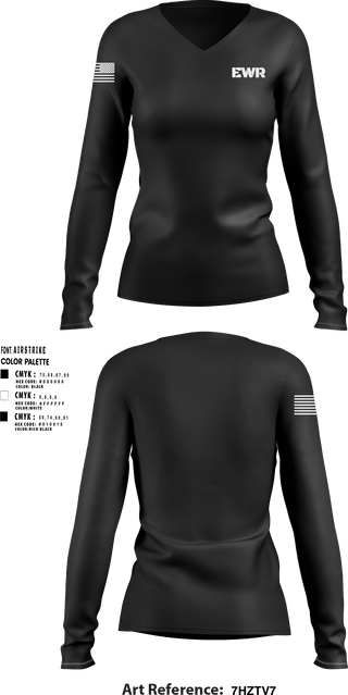 Women's Long Sleeve Vneck Shirt, ewr, , Teamtime, Team time, sublimation, custom sports apparel, team uniforms, spirit wear, spiritwear, sports uniforms, custom shirts, team store, custom team store, fundraiser sports, apparel fundraiser