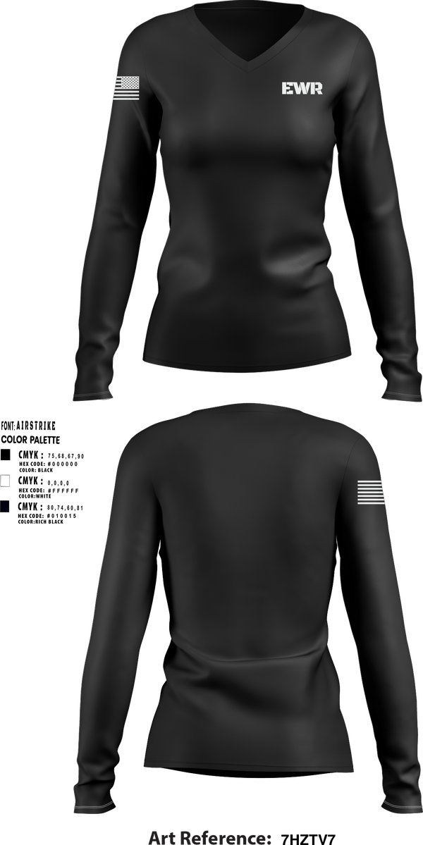Women's Long Sleeve Vneck Shirt, ewr, , Teamtime, Team time, sublimation, custom sports apparel, team uniforms, spirit wear, spiritwear, sports uniforms, custom shirts, team store, custom team store, fundraiser sports, apparel fundraiser