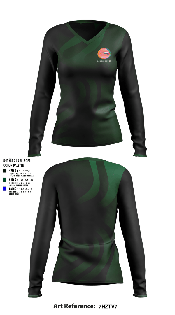 Women's Long Sleeve Vneck Shirt, Sandyiis Shop, , Teamtime, Team time, sublimation, custom sports apparel, team uniforms, spirit wear, spiritwear, sports uniforms, custom shirts, team store, custom team store, fundraiser sports, apparel fundraiser