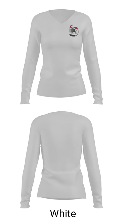 Plymouth High School Soccer 9751391 Women's Long Sleeve V-neck Shirt - 25